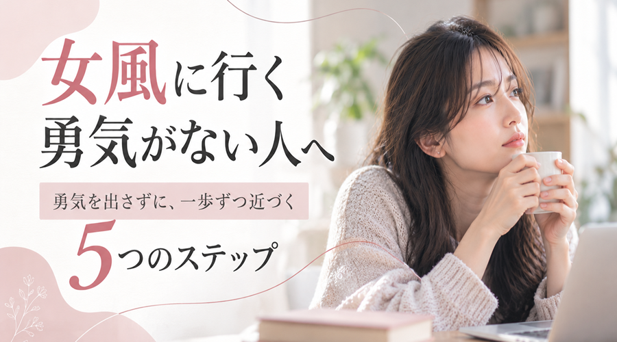 女風に行く勇気がない人へ｜勇気を出さずに一歩ずつ近づく5つのステップ｜女風バー公式コラム